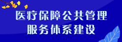 医疗保障公共管理服务体系建设